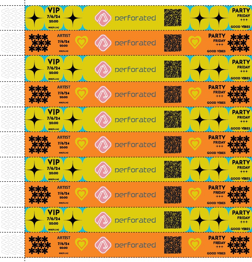 Pre-Perforated Digital Wristband (Dry Toner/Laser)